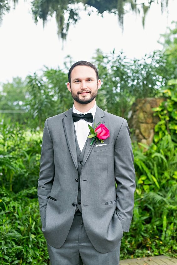 Groom suit for Light Pink and Fuchsia June Wedding 2020