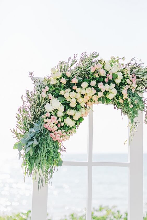 Wedding arch decoratins for Ice Blue and White June Wedding 2020