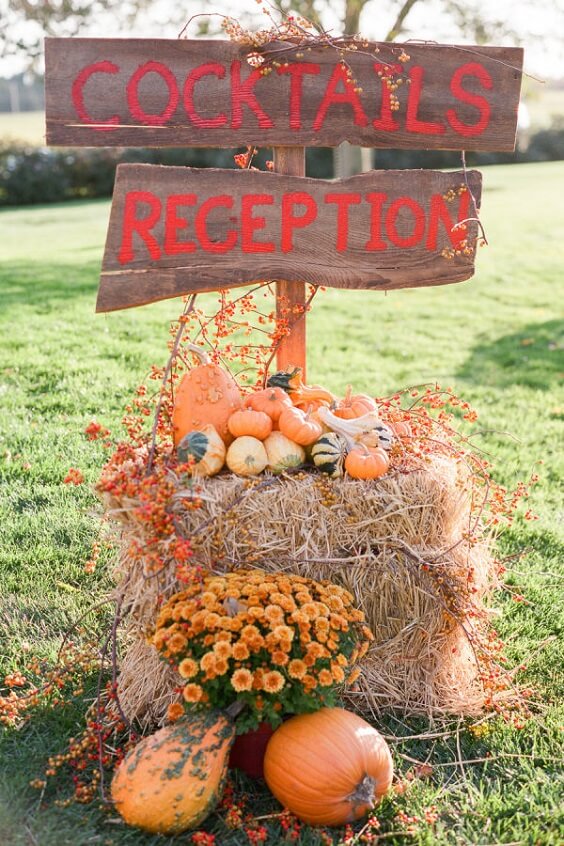 Wedding Decorations for Red and Orange Fall Wedding