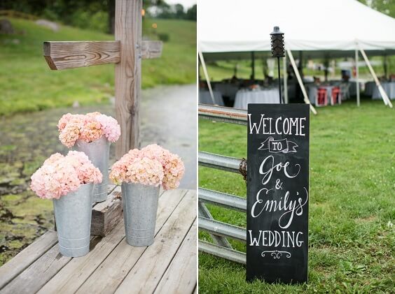 Wedding decorations for Navy Blue, Coral and Grey September Wedding 2020
