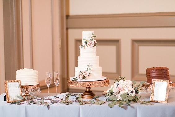 Wedding cakes for Dusty Blue, Blush and Deep Blue September Wedding 2020