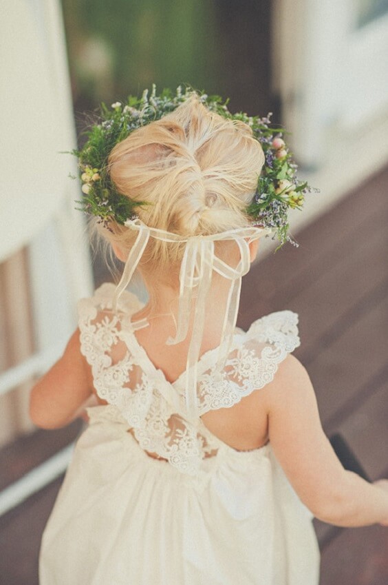 Flower girl dress for Sage Green, Clover Green and Grey September Wedding 2020