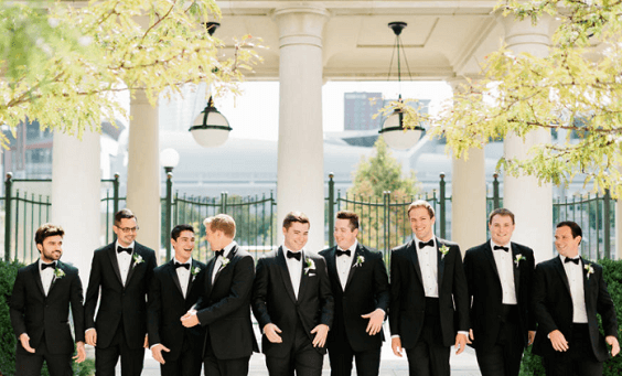 Groom groomsmen attire for Light blue, White and Dark Blue August Wedding 2020