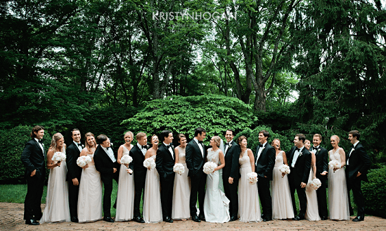 Wedding party wearing for Blush, White and Dark Blue August Wedding 2020