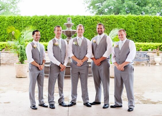 groom groomsmen suit for Mint green, Peach and Grey August Wedding 2020