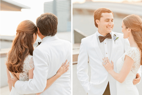 Groom attire for Silver, Ivory and Light Blue August Wedding 2020