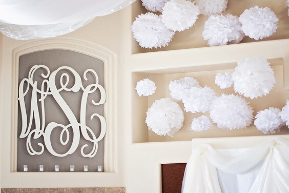 Wedding decorations for Yellow, White and Grey August Wedding 2020