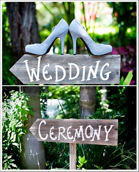 Wedding direction board for Yellow, White and Grey August Wedding 2020