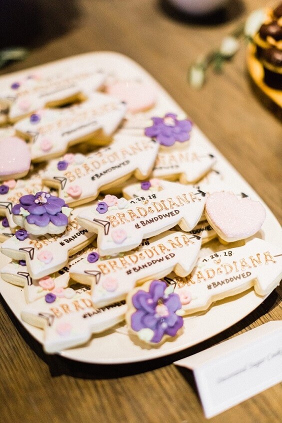 Wedding desserts for Light Purple, Eggplant and Navy Blue October Wedding 2020