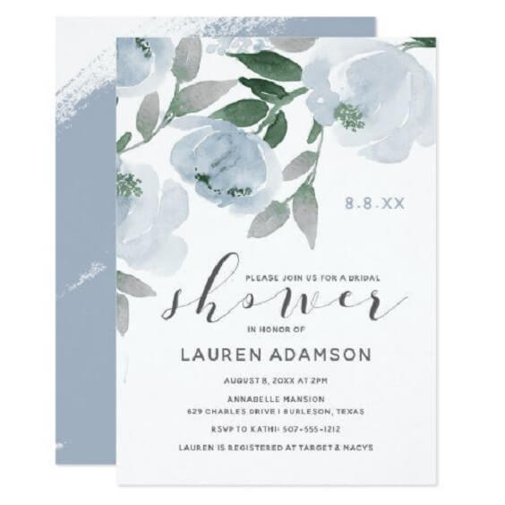 Wedding invitations for Dusty Blue, White and Grey October Wedding 2020