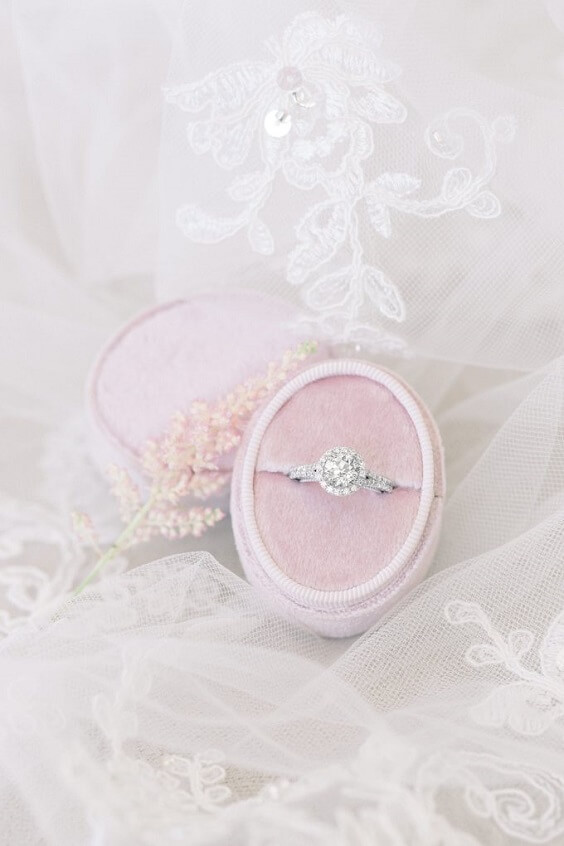 Wedding rings for Lavender, Blush and Grey July Wedding 2020