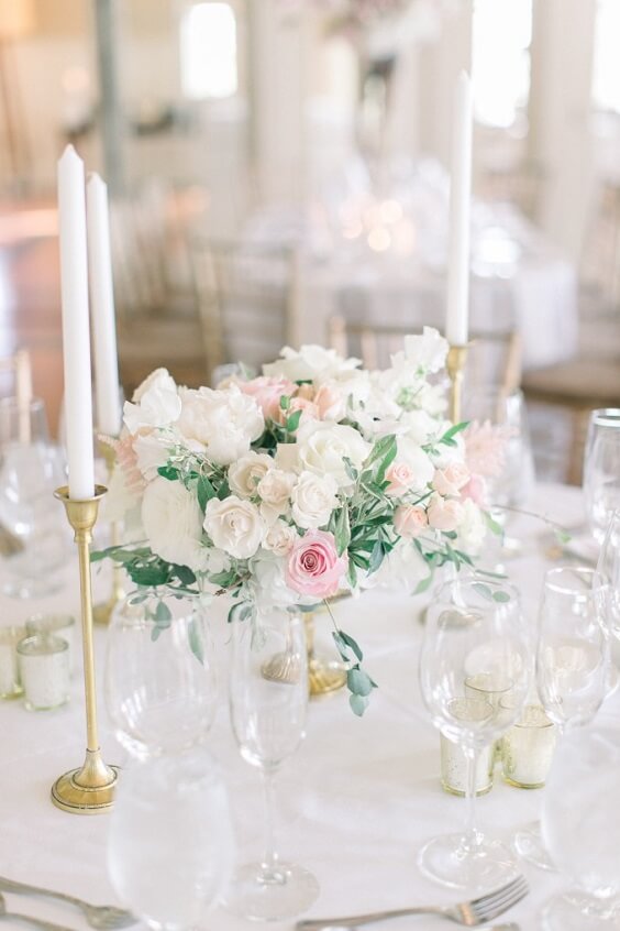 Wedding table decorations for Lavender, Blush and Grey July Wedding 2020