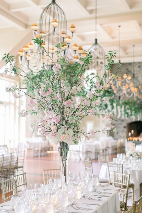 Wedding table decorations for Lavender, Blush and Grey July Wedding 2020