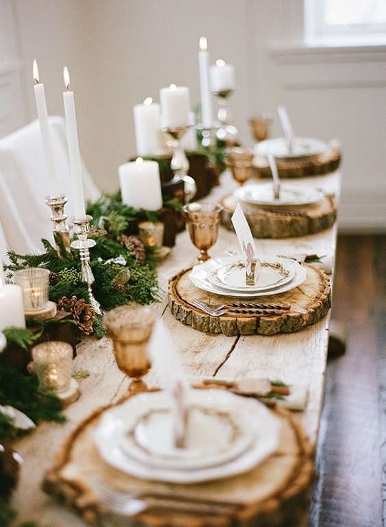 green centerpieces and brown glassware for january wedding colors 2022 green gold and brown