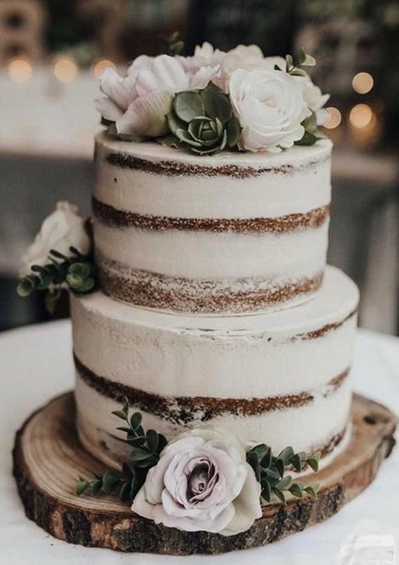 rustic brown wedding cake for february wedding colors 2022 dusty blue slate grey and brown colors