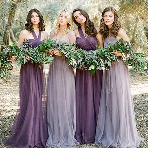 Green and sales purple wedding dress