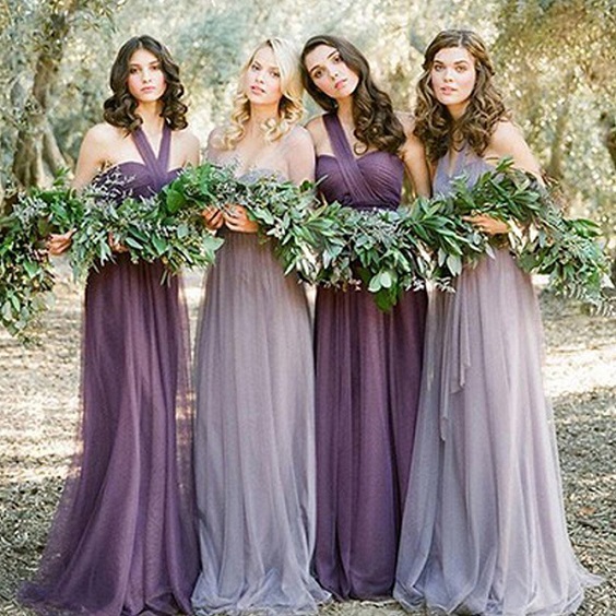 Mauve and Green March Wedding Colors for 2022, Mauve Bridesmaid Dresses ...