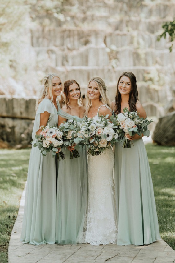 sage green bridesmaid dresses for march wedding colors 2022 sage green and blush