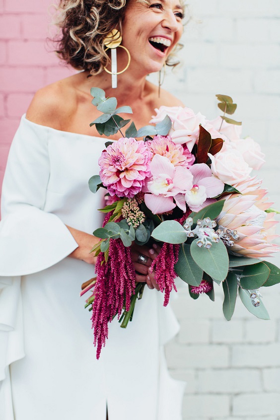 raspberry and blush bouquet for june wedding colors 2022 raspberry and blue