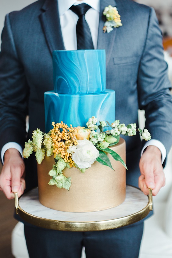 teal and gold wedding cake for june wedding colors 2022 teal and gold