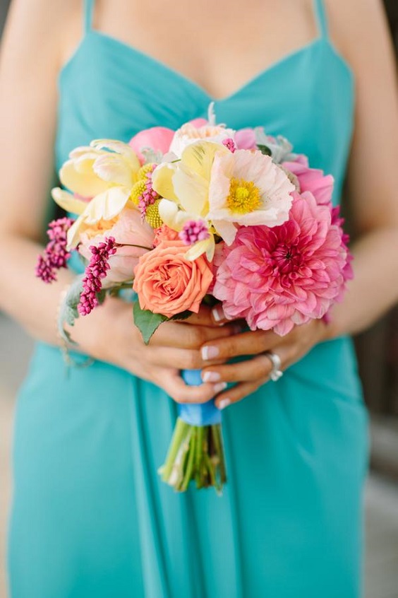 turquoise bridesmaid dress for june wedding colors 2022 turquoise and pink