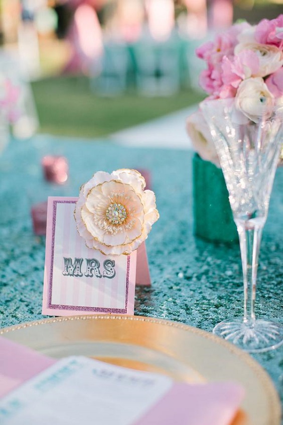 turquoise tablecloth and pink napkin for june wedding colors 2022 turquoise and pink