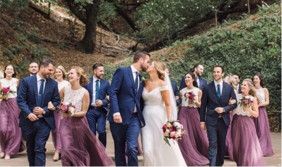 navy blue mens suits and mauve bridesmaid dresses for fall wedding colors 2022 mauve and navy