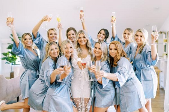 light blue bridesmaid robes for summer wedding color 2022 light blue and white