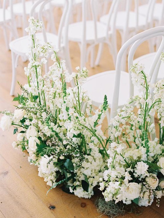 white wedding chair white wedding flower decorations for summer wedding color 2022 light blue and white