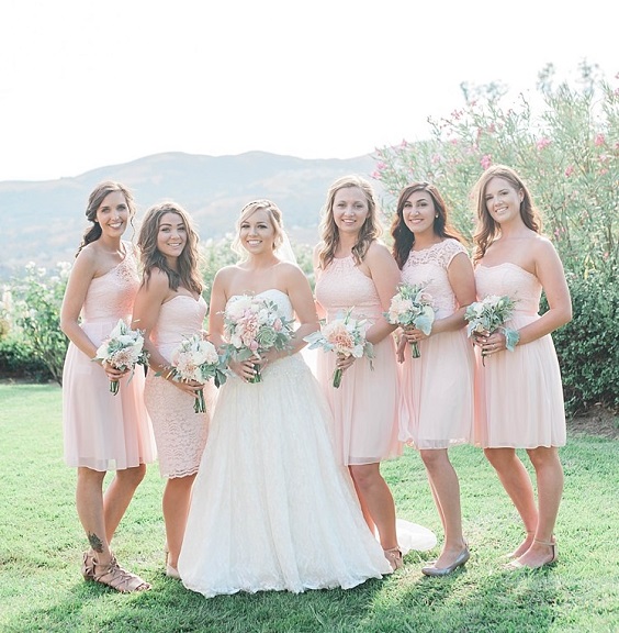 Blush and Sage Summer Wedding Colors for 2022 Blush Bridesmaid