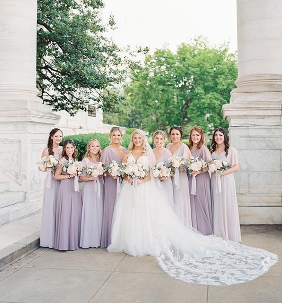 lilac bridesmaid dress