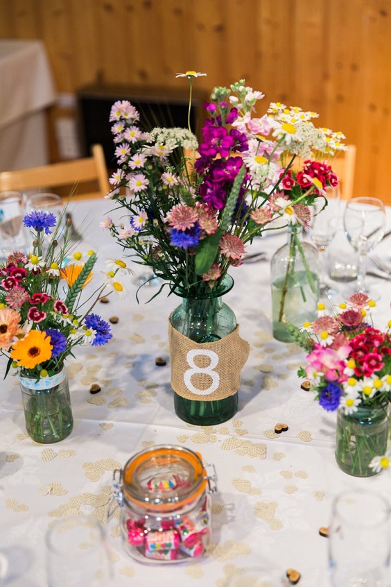 centerpieces and candy jar for august wedding colors 2022 fuschia