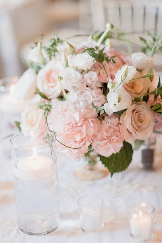centerpieces and wedding venue for august wedding colors 2022 blush