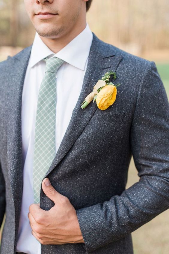 grey mens suit for summer wedding colors 2023 yellow and green