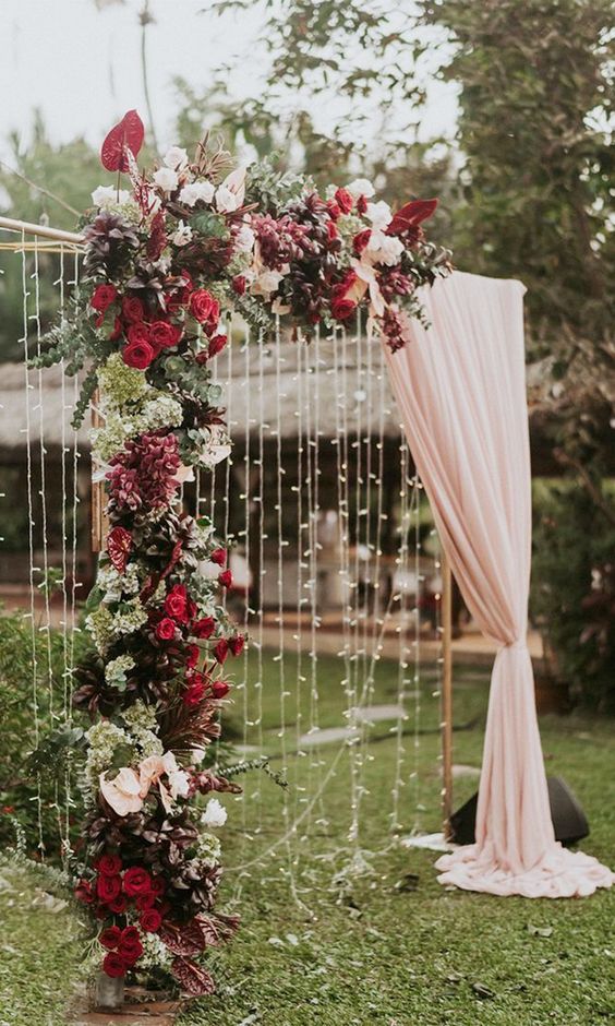 blush and burgundy wedding decorations for summer wedding colors 2023 blush and burgundy