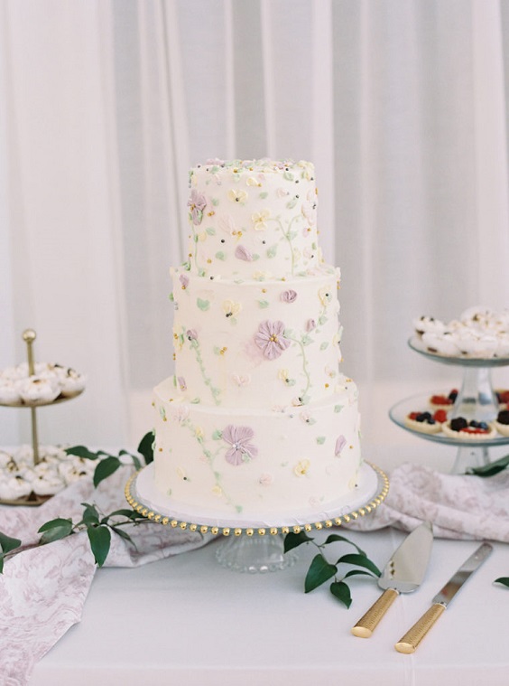 Wedding cakes for Lavender, Navy and Blush Spring Wedding 2023