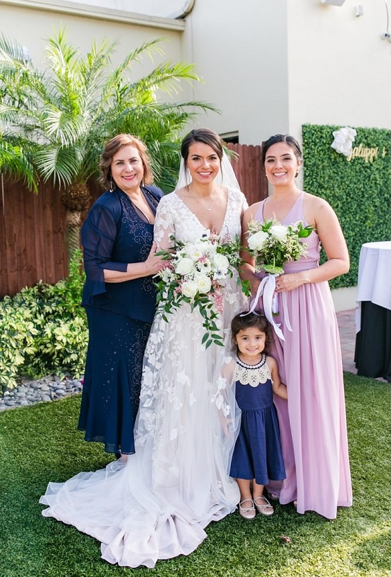 Wedding family wearing for Lavender, Navy and Blush Spring Wedding 2023