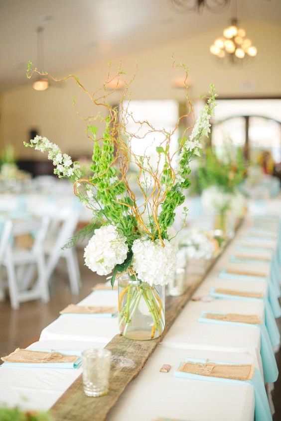 Wedding table decorations for Honeydew, khaki and peach Spring Wedding 2023