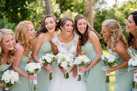 sage bridesmaid dresses white bridal gown for sage green wedding colors 2023 sage green and gold
