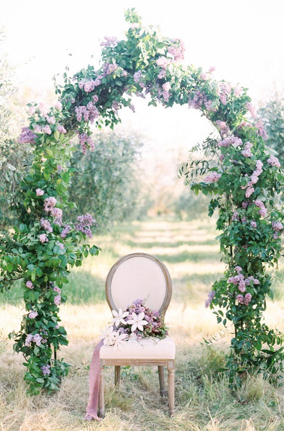 lavender and sage greenery wedding arch for sage green wedding colors 2023 sage green and lavender