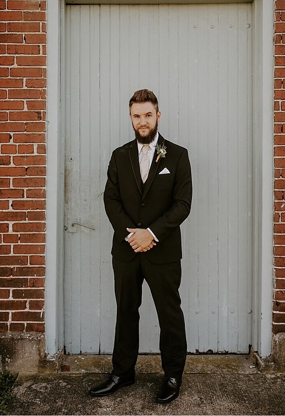 Groom Attire for Black and Champagne Wedding Color Theme 2023