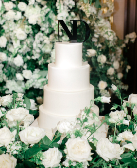 Wedding Cakes for Black and White Wedding Color Theme 2023
