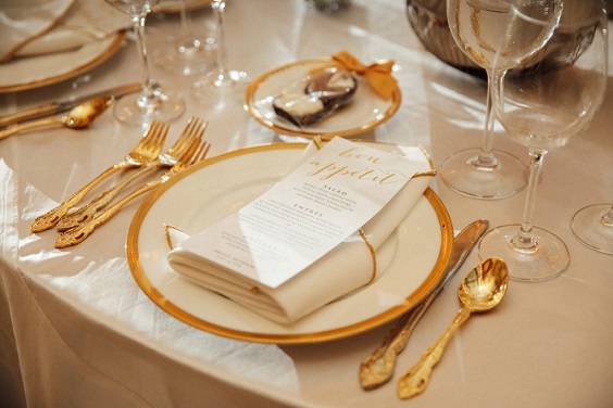 Gold Wedding table decorations for Black and Gold Wedding Color Theme 2023