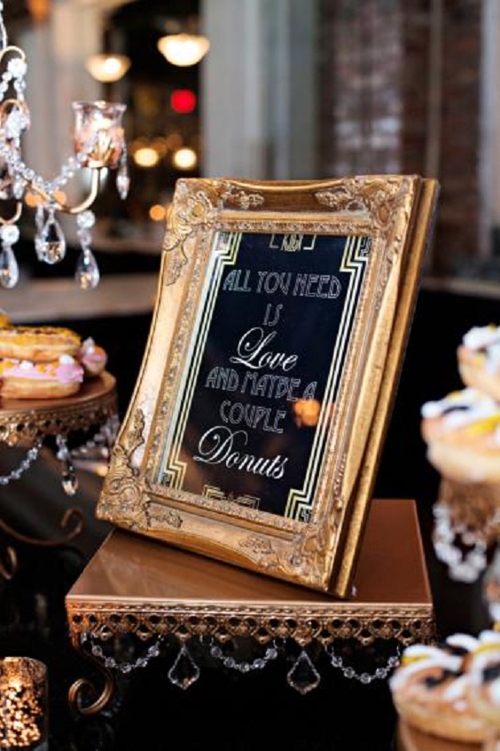 Golden wish photo frame for Black and Gold Wedding Color Theme 2023