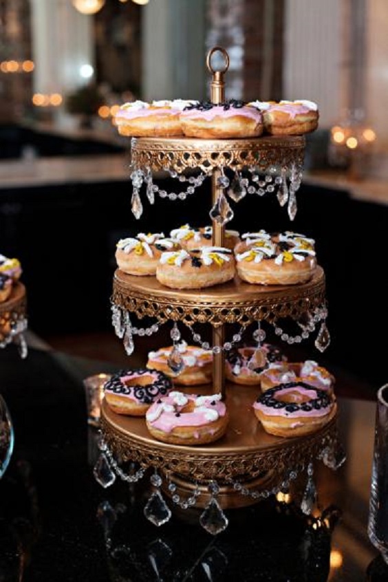 Wedding desserts for Black and Gold Wedding Color Theme 2023