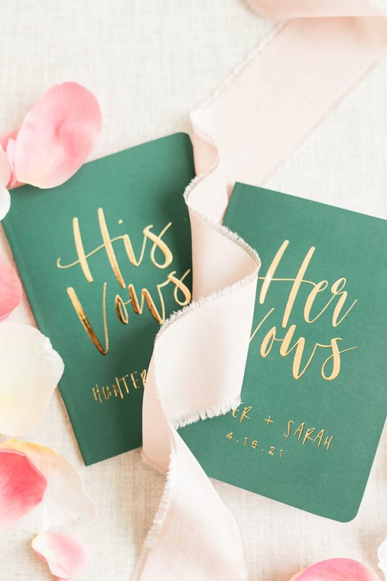 Wedding Cards for Emerald Green, Hot Pink and Gold Wedding Color Combos 2023