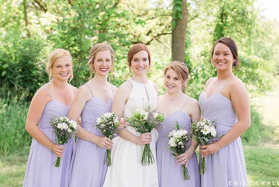 lavender bridesmaid dresses white bridal gown for purple wedding colors 2023 lavender and navy blue