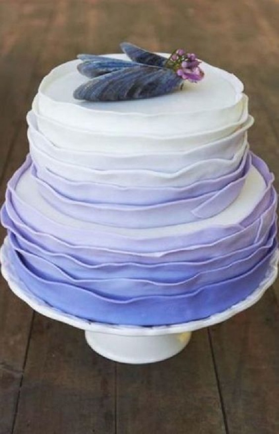 purple ombre wedding cake for purple wedding colors 2023 lavender and navy blue