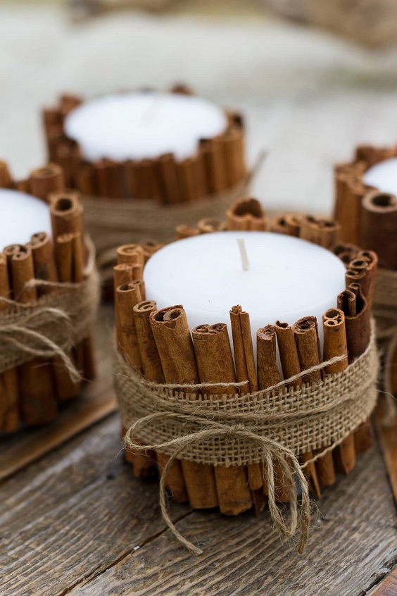 cinnamon stick candles for winter wedding colors 2023 brown and white