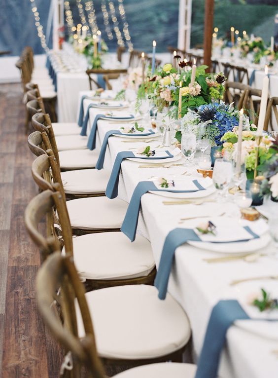 cream wedding tablecloth french blue napkins for blue wedding colors 2023 french blue and cream